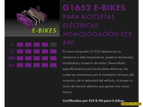 Subicicleta Pastillas de Freno MAGURA MT5 - MT7 E-BIKE 4 PAST - FD487G1652 GALFER