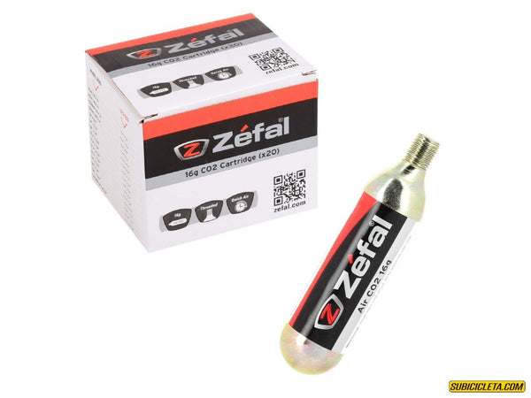 Subicicleta Cartucho de CO2 de 16 gr. (caja de 20pz) Zefal