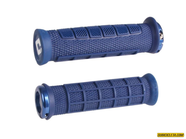 Subicicleta Puños ELITE PRO LOCK-ON GRIPS (130mm) Navy Blue ODI