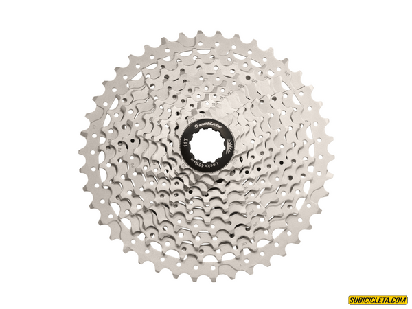 Subicicleta Cassette MS3 de 10v MTB 11-51 for Body HG / Alloy Spiders/Metallic Silver SunRace