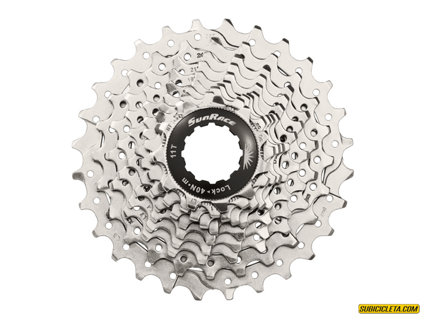 Subicicleta Cassette RS1 de 10v Ruta 11-32 for Body HG / Steel Spiders/Metallic Silver SunRace