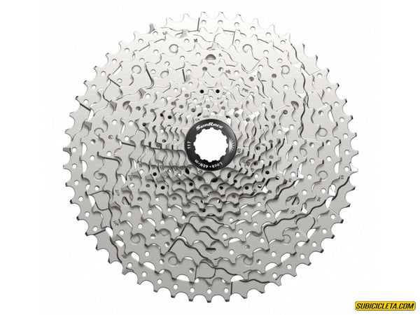 Subicicleta Cassette MZ600 de 12v MTB 11-51 for Body HG / Steel Spiders/Metallic Silver SunRace