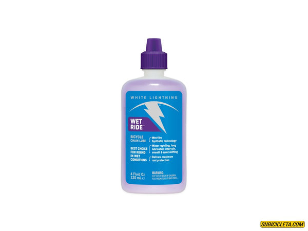 Subicicleta Lubricante Sintetico Wet Ride 120ml White Lightning