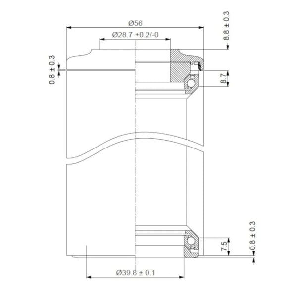 DEDA DCR INTEGRATED HEADSET 36X45